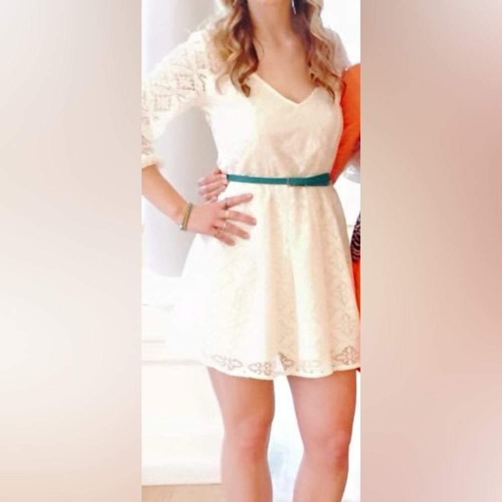White Lace Hollister Dress - Size Small